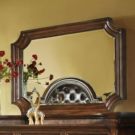 Decorative Beveled Landscape Mirror with Romantic Furniture Style